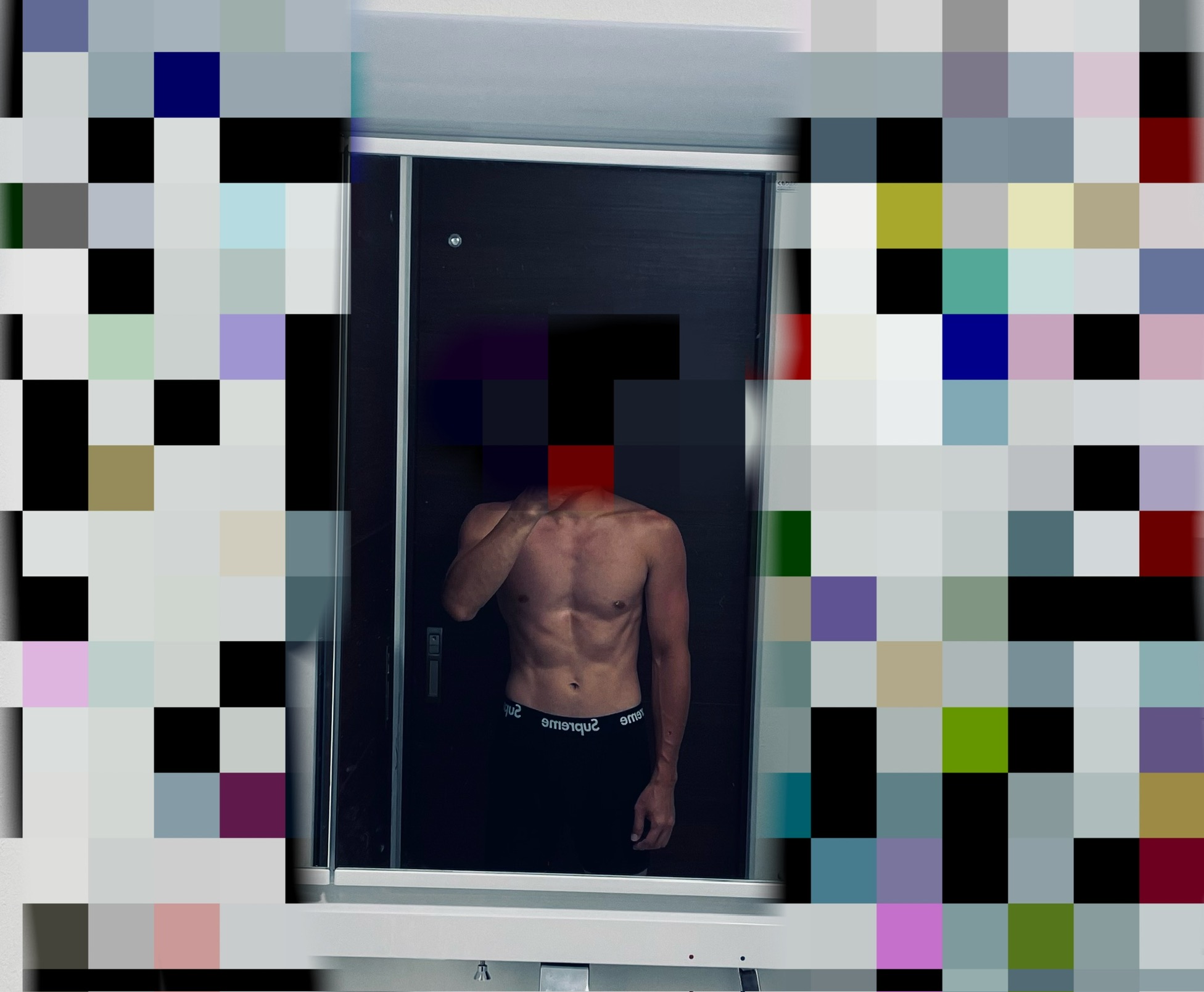 筋トレ後の体（正面）