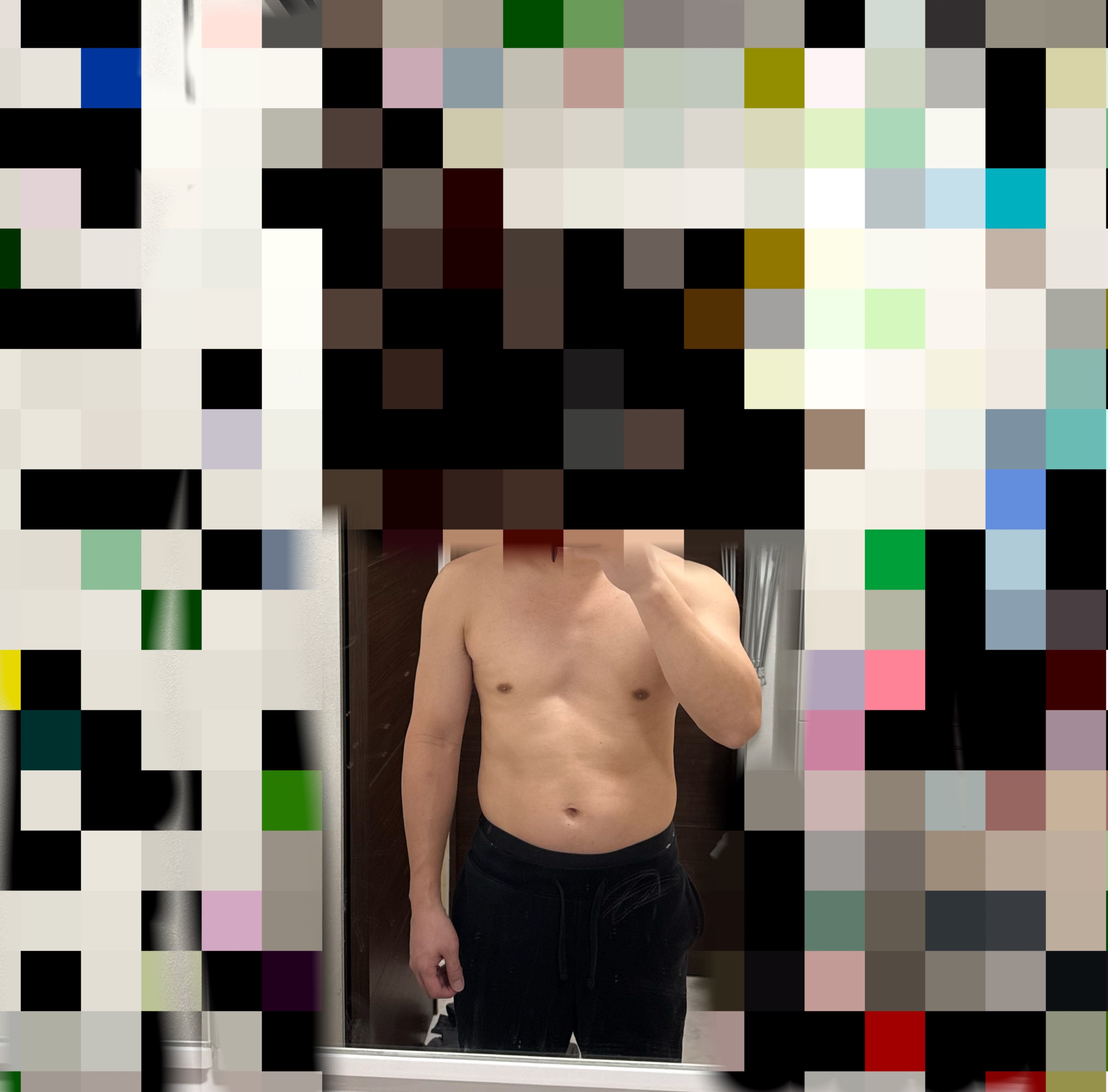 筋トレ後の体（胸）