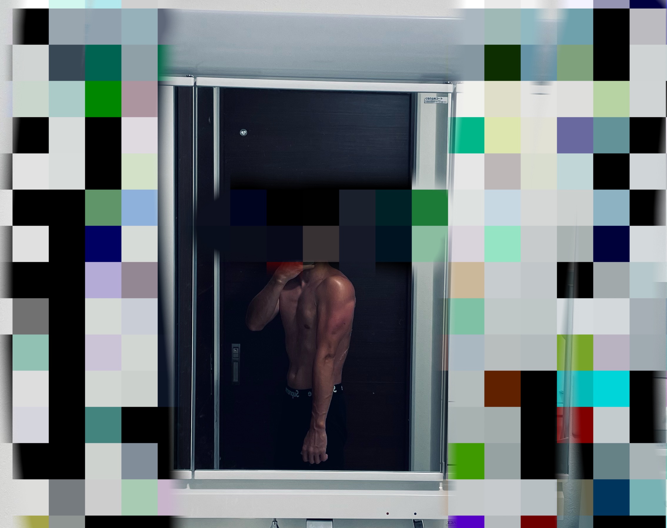 筋トレ後の体（背中）